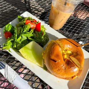 Breakfast Sandwich and Dirty Chai