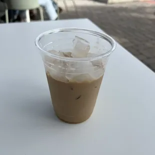 Iced flat white with almond milk