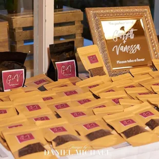 Coffee beans, wedding favors