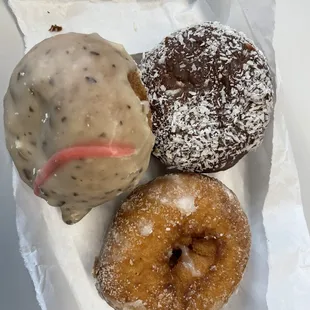 chocolate coconut, cinnamon sugar, lavender earl gray