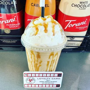 ice cream sundae with caramel sauce