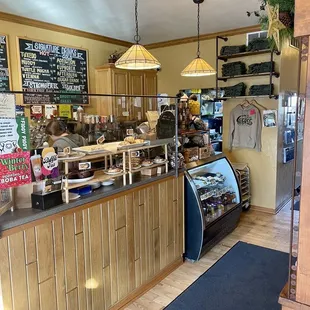 a coffee shop counter