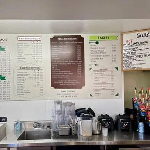 Menu board