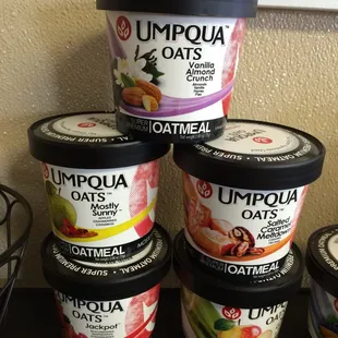 a stack of unipola oats