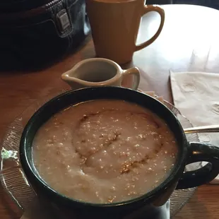 Oatmeal with real maple syrup!  Delicious