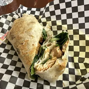 Mediterranean Chicken Wrap Hot