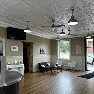 Inside the coffee shop