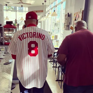 a man in a baseball uniform