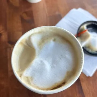 A perfectly foamy Lavender Latte with Almond Milk