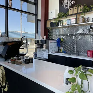 Order counter at Coffee Cultures in Alameda.