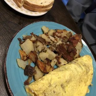 Meat lovers omelet