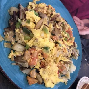 Veggie scramble! Huge!