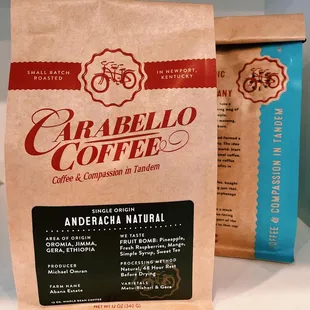 Carabello coffee is the local Cincinnati/NKY micro-roaster partners.
