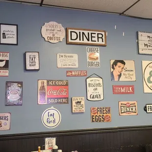 Some of the wall decorations.