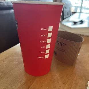 a cup of coffee on a table