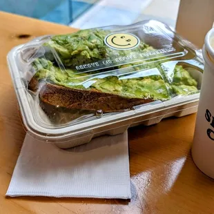 Avocado toast and 2 coffees so fucking zen
