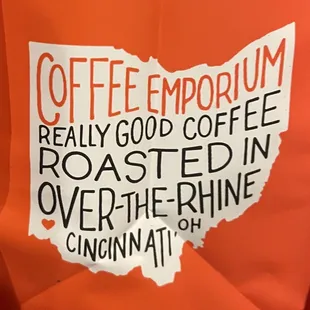 a bag of coffee