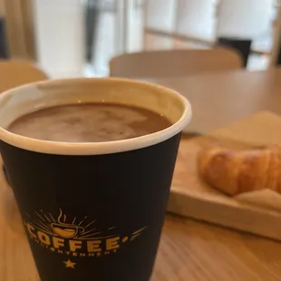 Coffee and croissant