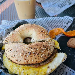 Everything Bagel Egg Sausage