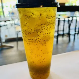 Passion fruit chia seed tea