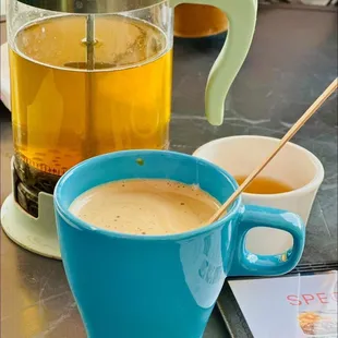Hot Vietnamese milk coffee