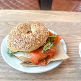 Salmon bagel