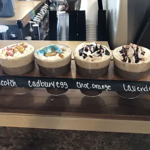 Coffee flight #4 with one substitution