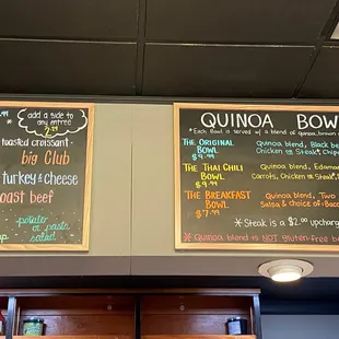 Menu: Quinoa Bowls!