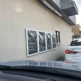 Drive thru menu
