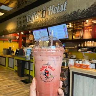 Red velvet iced coffee