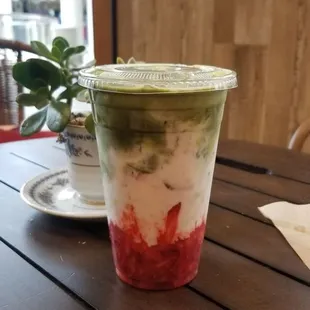 Strawberry Matcha Latte