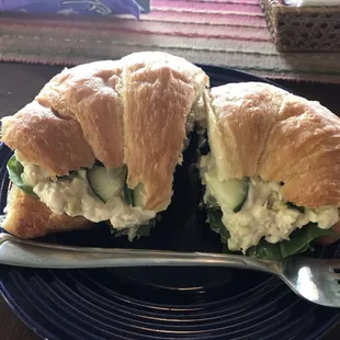 Chicken salad sandwich. Awesome sandwich, love the cucumbers.