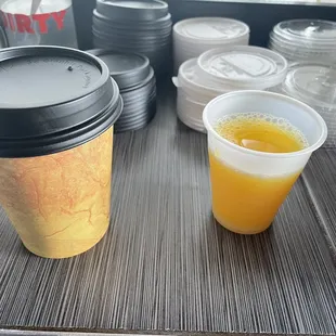 Small coffee w/free OJ