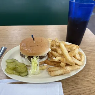 Delicious Burger and Fries