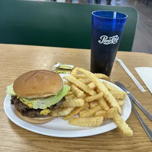 Double Cheeseburger  with Fries.