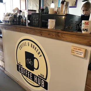 Counter inside the coffee shop