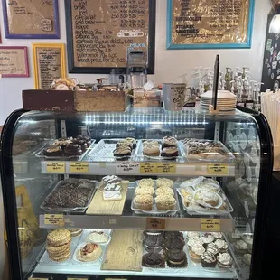 Pastries case &amp; menu