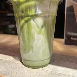 Iced matcha latte