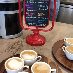 Taylor Swift themed coffee flight