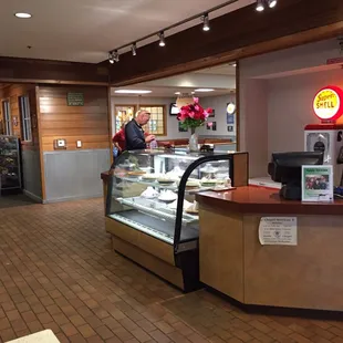 the inside of a restaurant