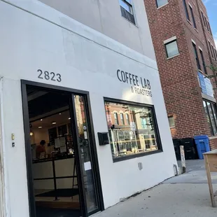 entrance to coffee shop