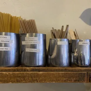 Fettuccine to stir my coffee.