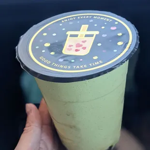 Avocado smoothie with boba!