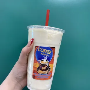 Bananalada Smoothie, Customer Favorite... has pineapple, coconut, banana, creamy pina colada mix