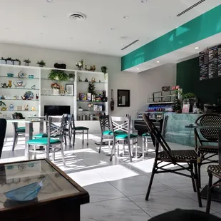 the interior of a coffee shop