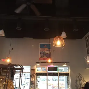 Cute light fixtures.