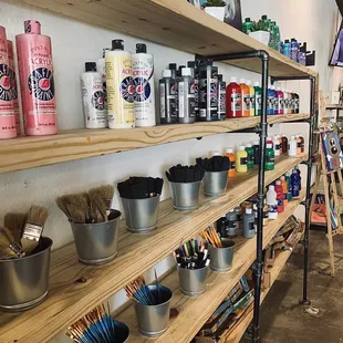  shelf full of supplies