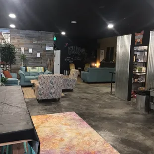 he inside of a coffee shop