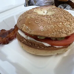 Shining star breakfast sandwich