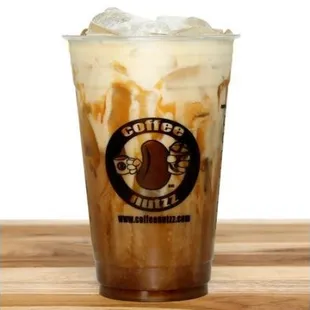 a cold drink in a plastic cup